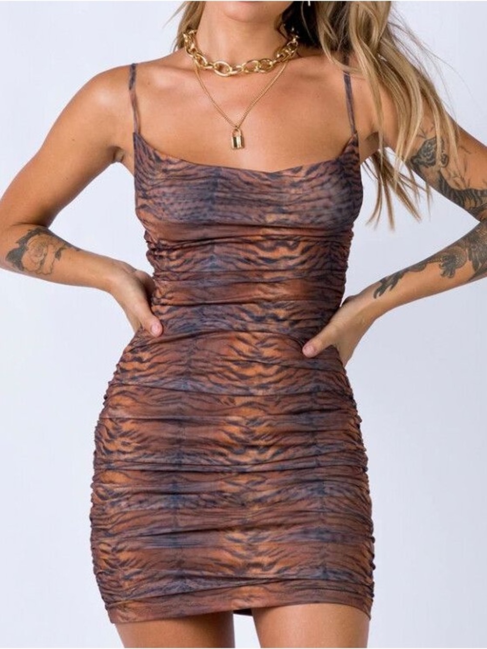 Princess Polly Harlan Tiger Mini Dress